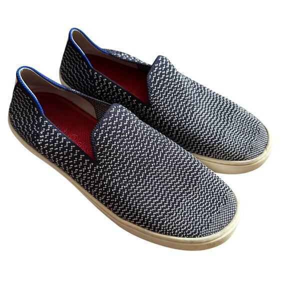 Rothy's Navy‎ Blue Slip On Sneakers Maritime Gradient Size 7.5 Shoes - Picture 1 of 10